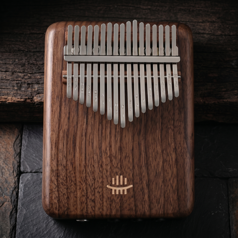 Kalimba électrique 17 ou 21 lames en noyer
