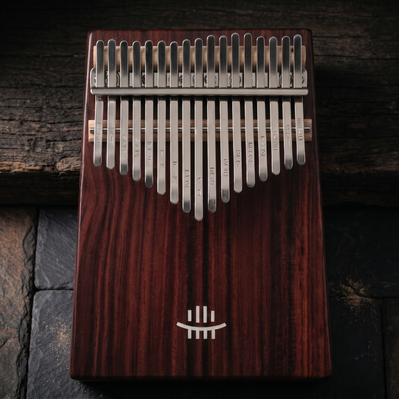Kalimba 17 lames en bois de rose