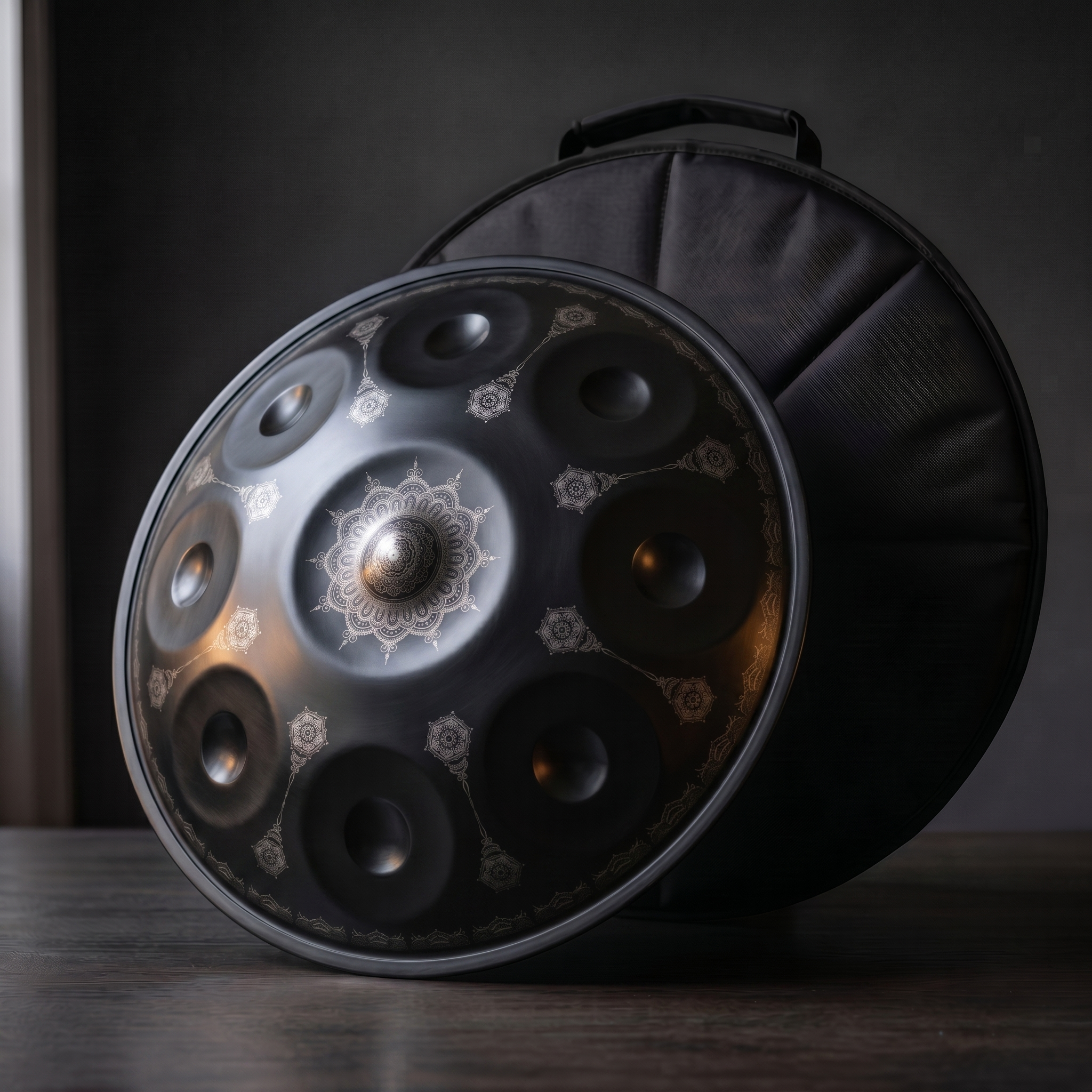 Handpan - Noir 9/10 notes en Ré mineur
