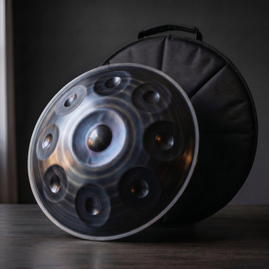 Handpan - Noir Spirale 9/10 notes en Ré mineur