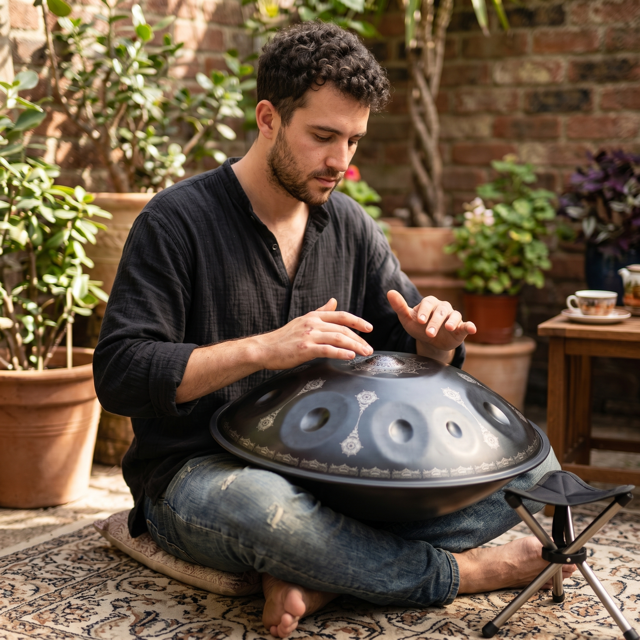 Handpan - Noir 9/10 notes en Ré mineur