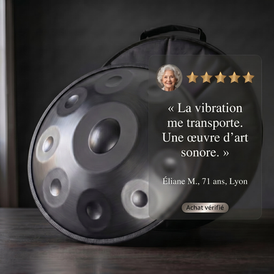 Handpan - Noir Mat 9/10 notes en Ré mineur