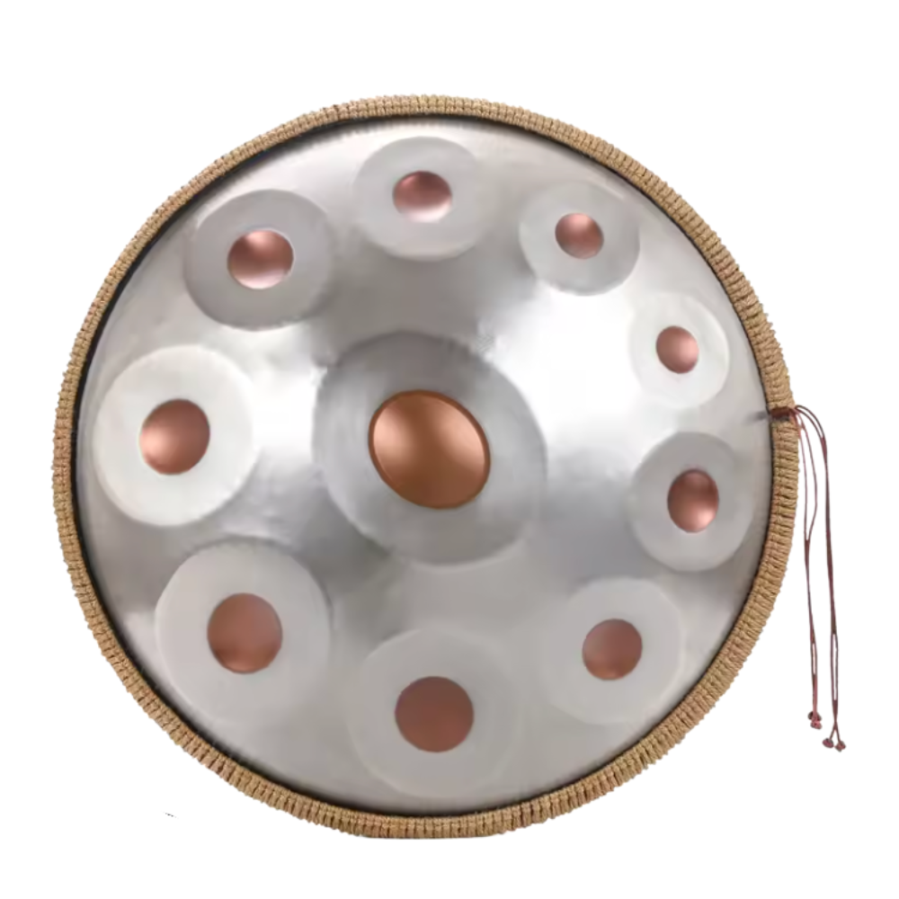Handpan 10 notes en ré mineur bronze 55 cm