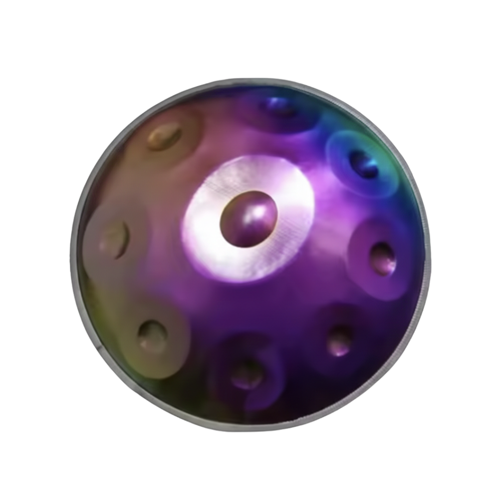 Handpan 9 ou 10 notes en ré mineur multichrome