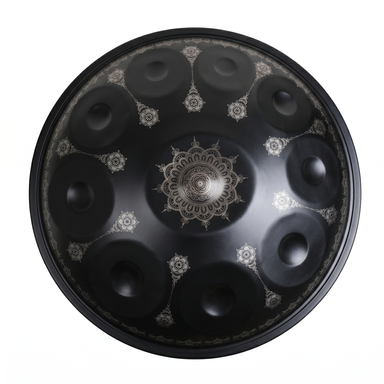 Handpan - Noir 9/10 notes en Ré mineur