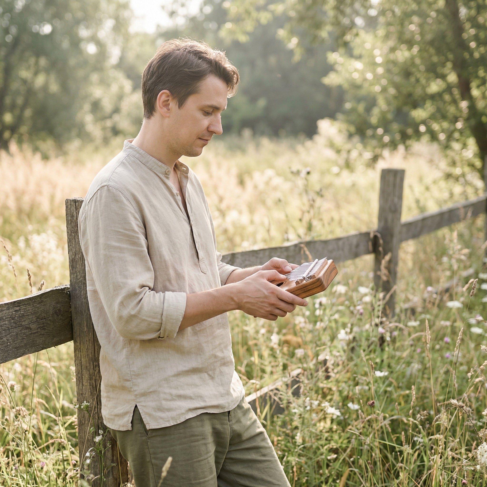 Kalimba électrique 17 ou 21 lames en noyer