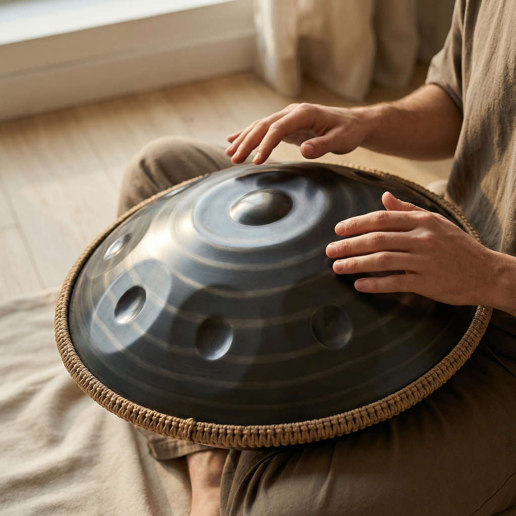 Handpan 9 notes en ré mineur 55 cm