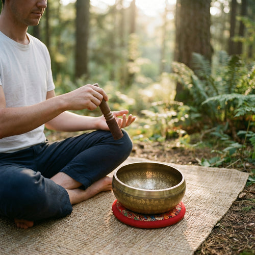 Bol tibétain en cuivre gravé